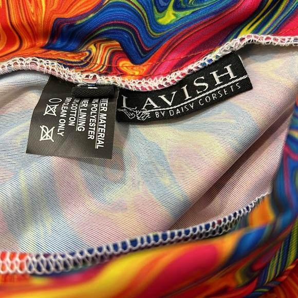 NWOT Women’s Orange Tie Dye Lycra Athletic Skirt Size Large - Picture 4 of 8